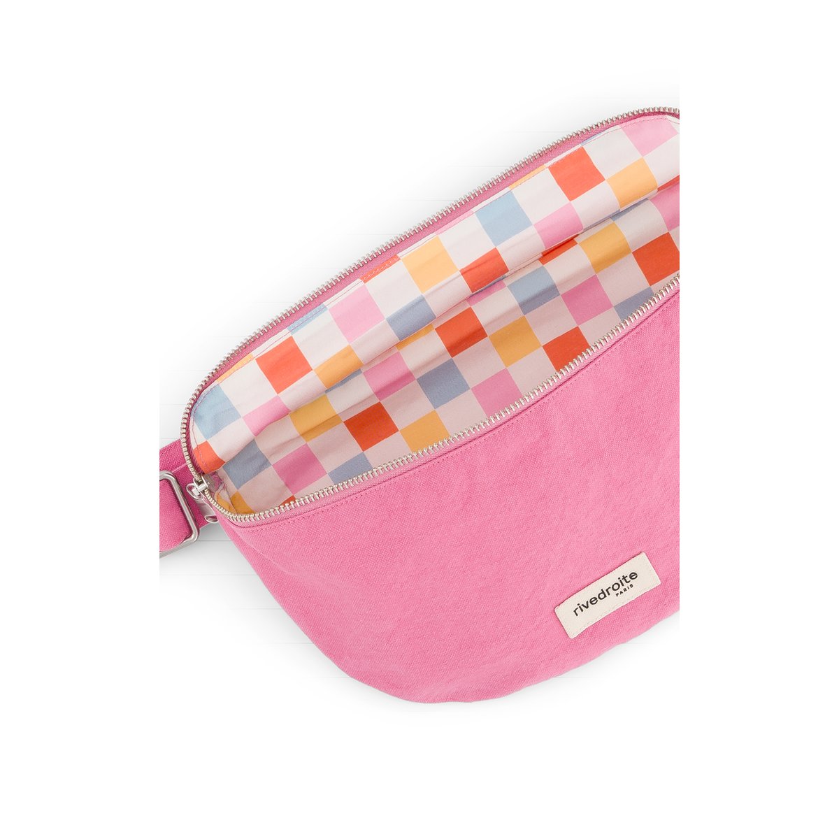Sac banane zippé CUSTINE rose bonbon, RIVEDROITE