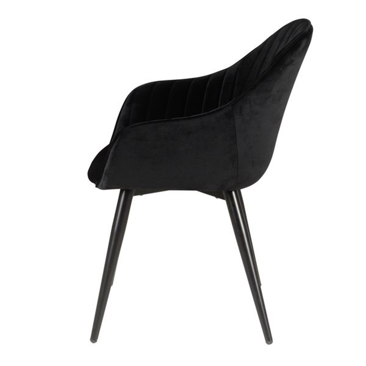 Fauteuil en velours noir, ZAGO