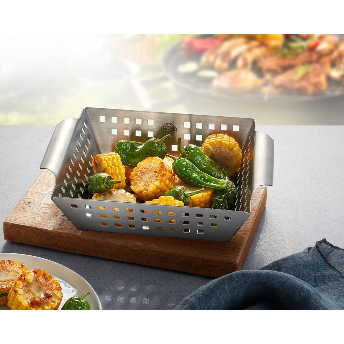 Bol pour grillades inox BBQ argent, GEFU