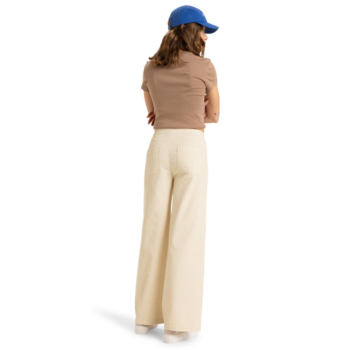 Pantalon en velours côtelé WINTER AROUND. beige parchment, ROXY