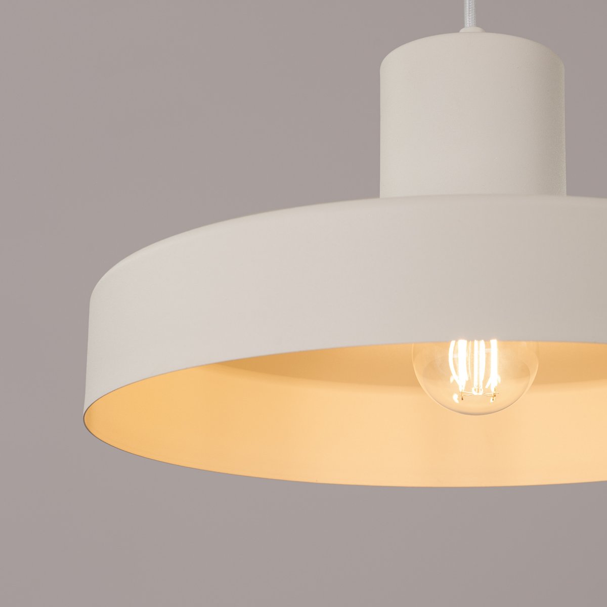 Suspension Acier Beige E27 1 Bilo beige, EDEN