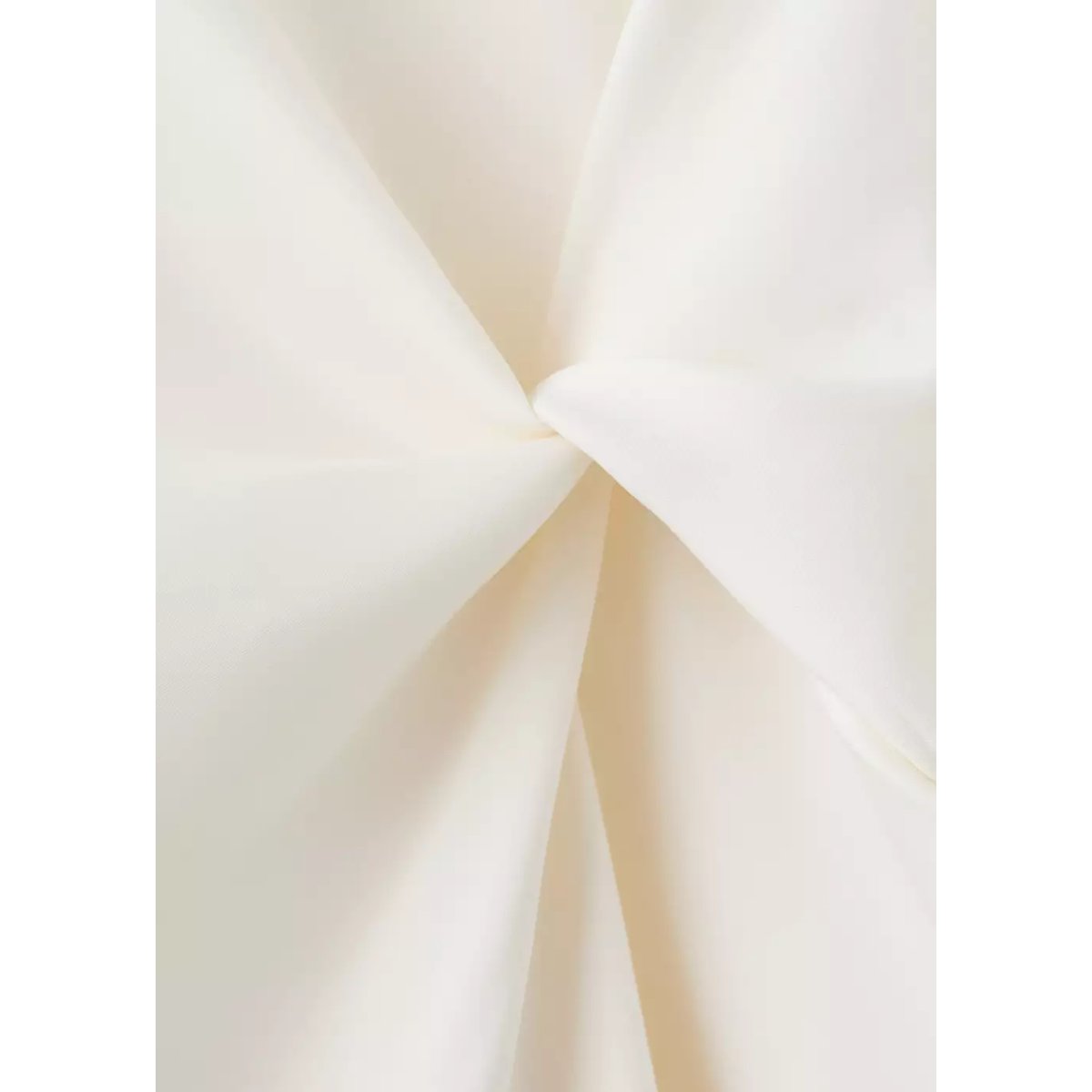 Robe satinée froncée écru, MANGO