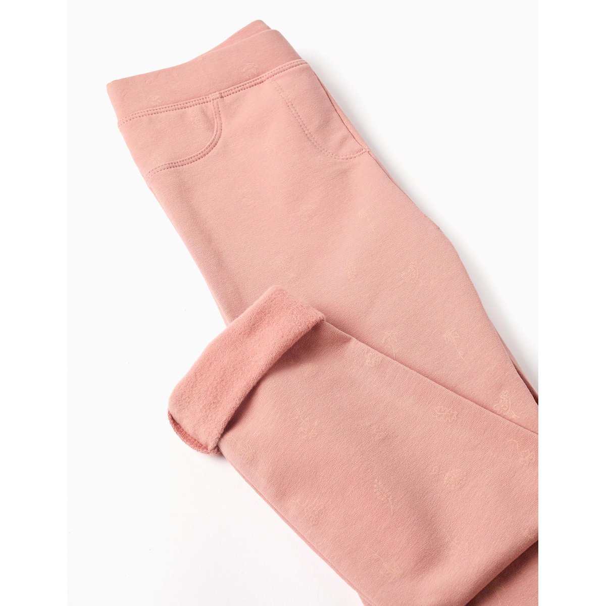 Jeggings à coupe skinny en coton peigné avec imprimé floral rose, ZIPPY