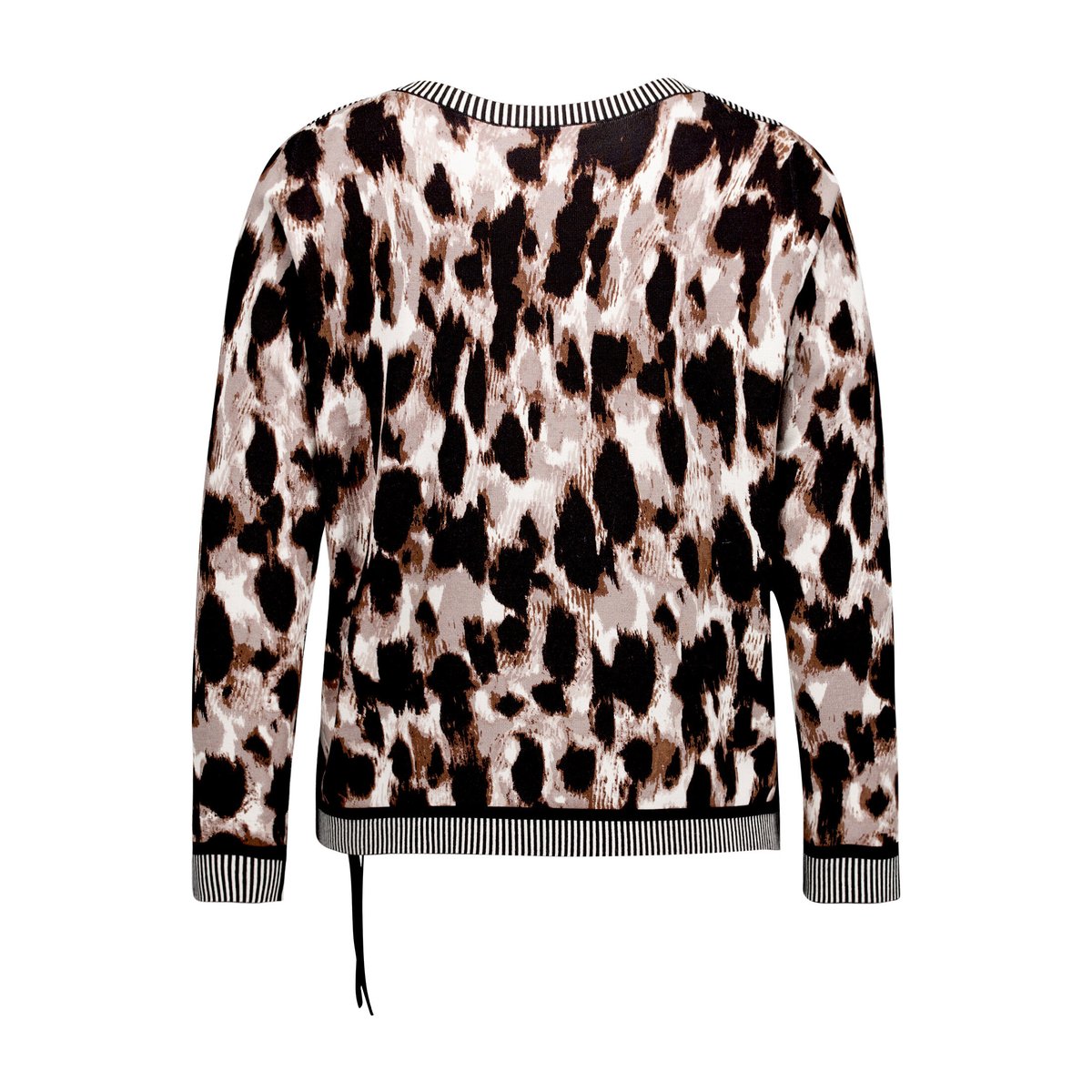 Pull-over en maille à manches longues beige/noir, BETTY BARCLAY