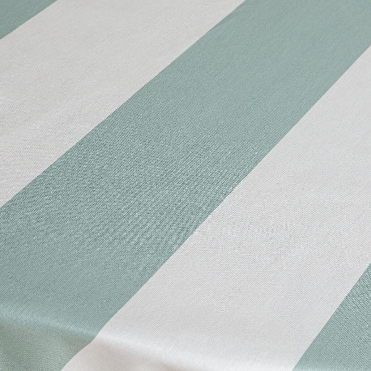 Nappe ronde coton enduit , Hendaye céladon/blanc, LA REDOUTE INTERIEURS