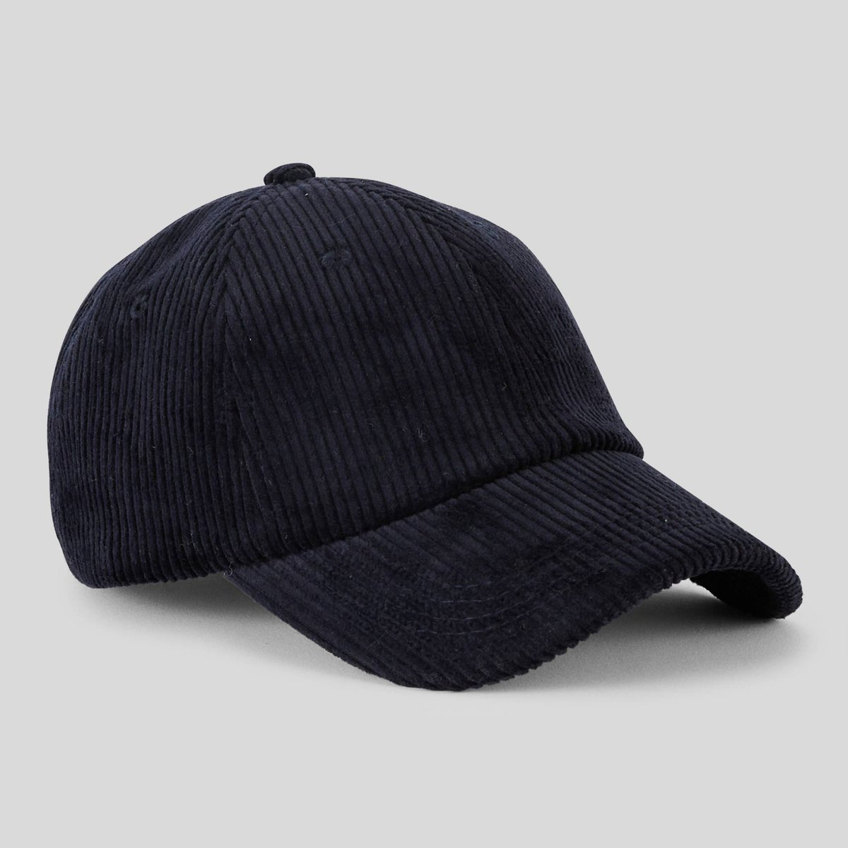 Casquette en velours côtelé marine, MONOPRIX