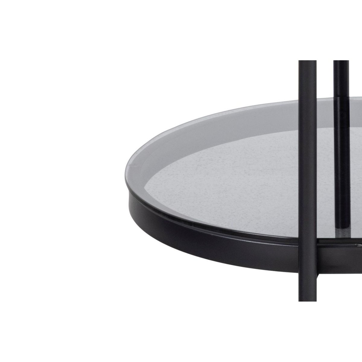 Table basse ovale en verre et métal noir - BENNY noir, HELLIN, DEPUIS 1862