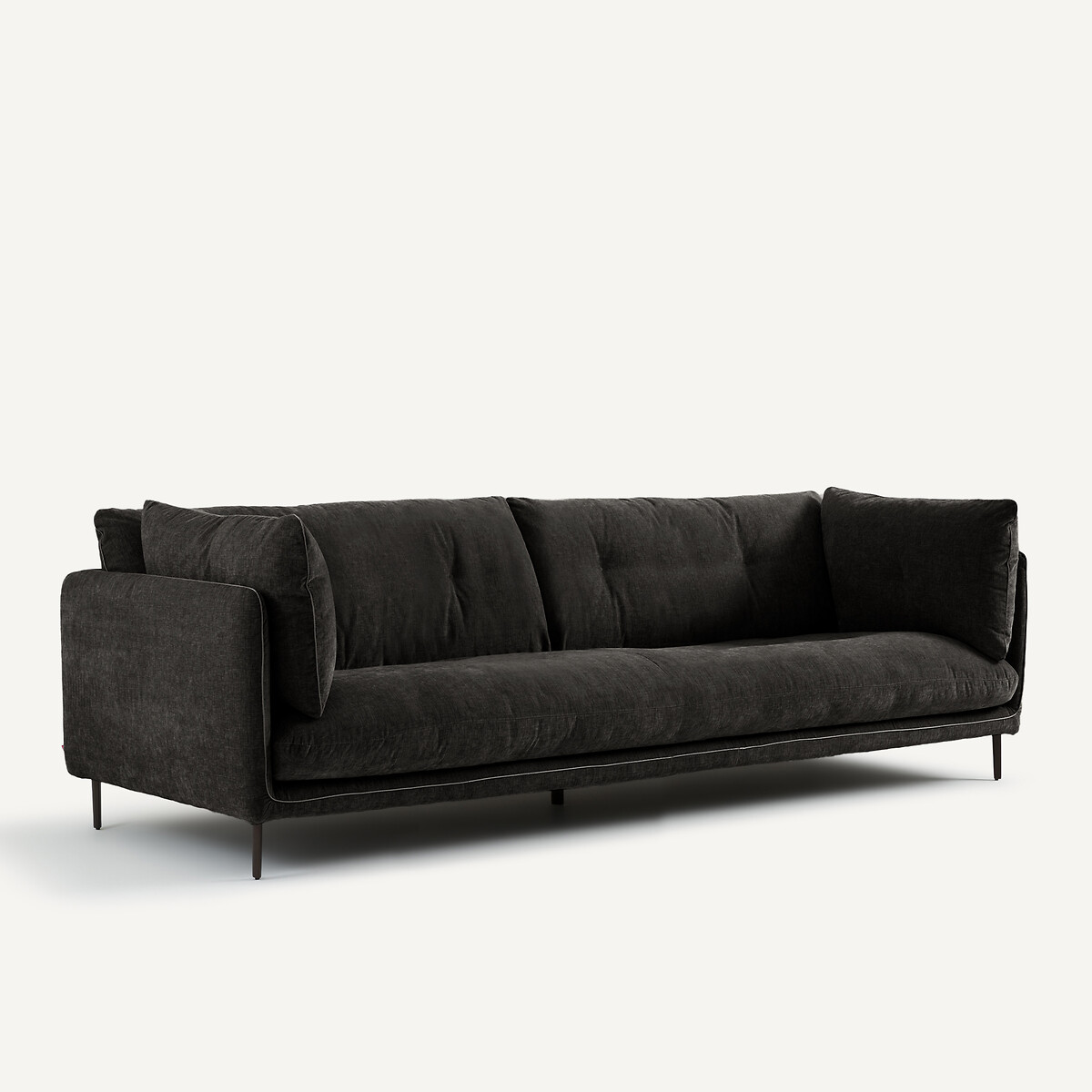 Chenille fluwelen bank, Botero basalt, AM.PM