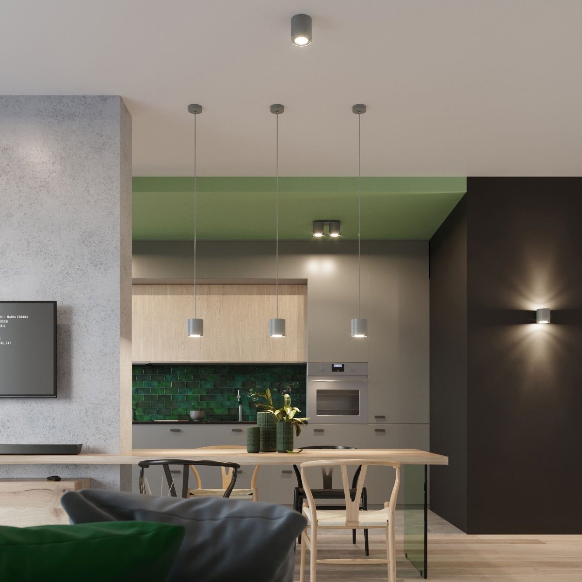 Plafonnier Aluminium Gris GU10 1 Orbis gris, EDEN