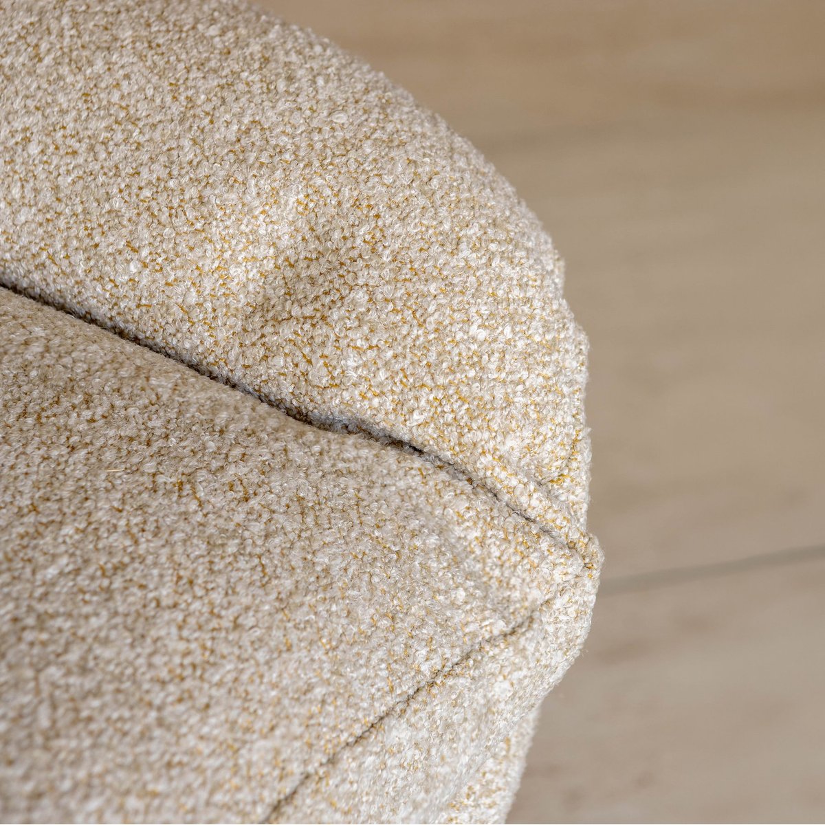 Fauteuil en tissu, GUSTAVE beige, NOW'S HOME