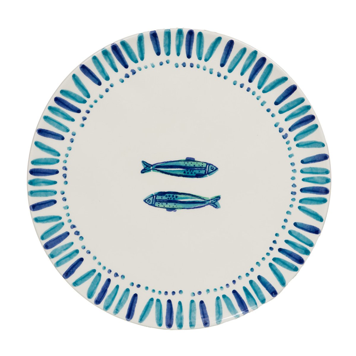 Grand plat rond Kyanos 31 cm bleu, TABLE PASSION