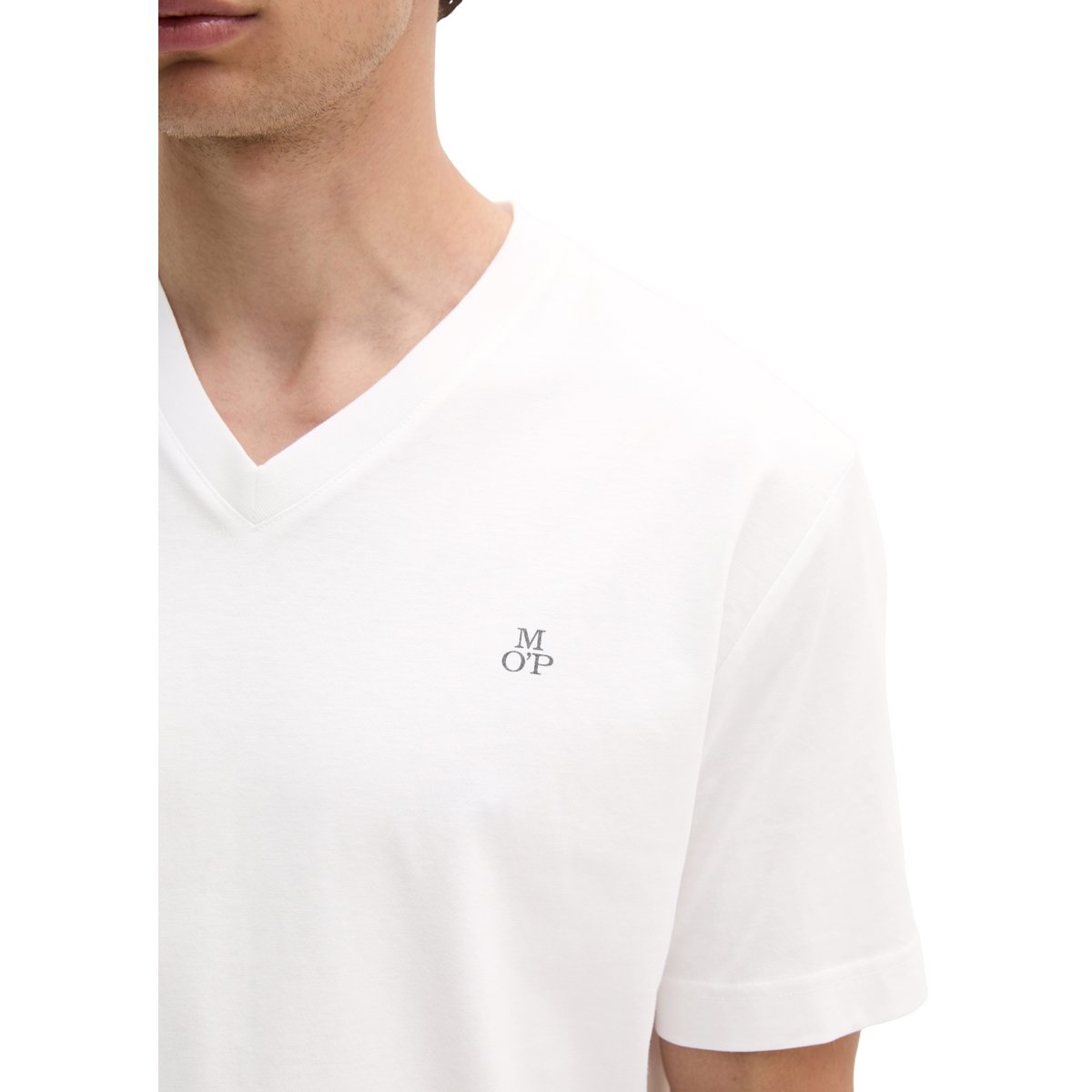T-shirt regular en pur coton bio blanc, MARC O'POLO