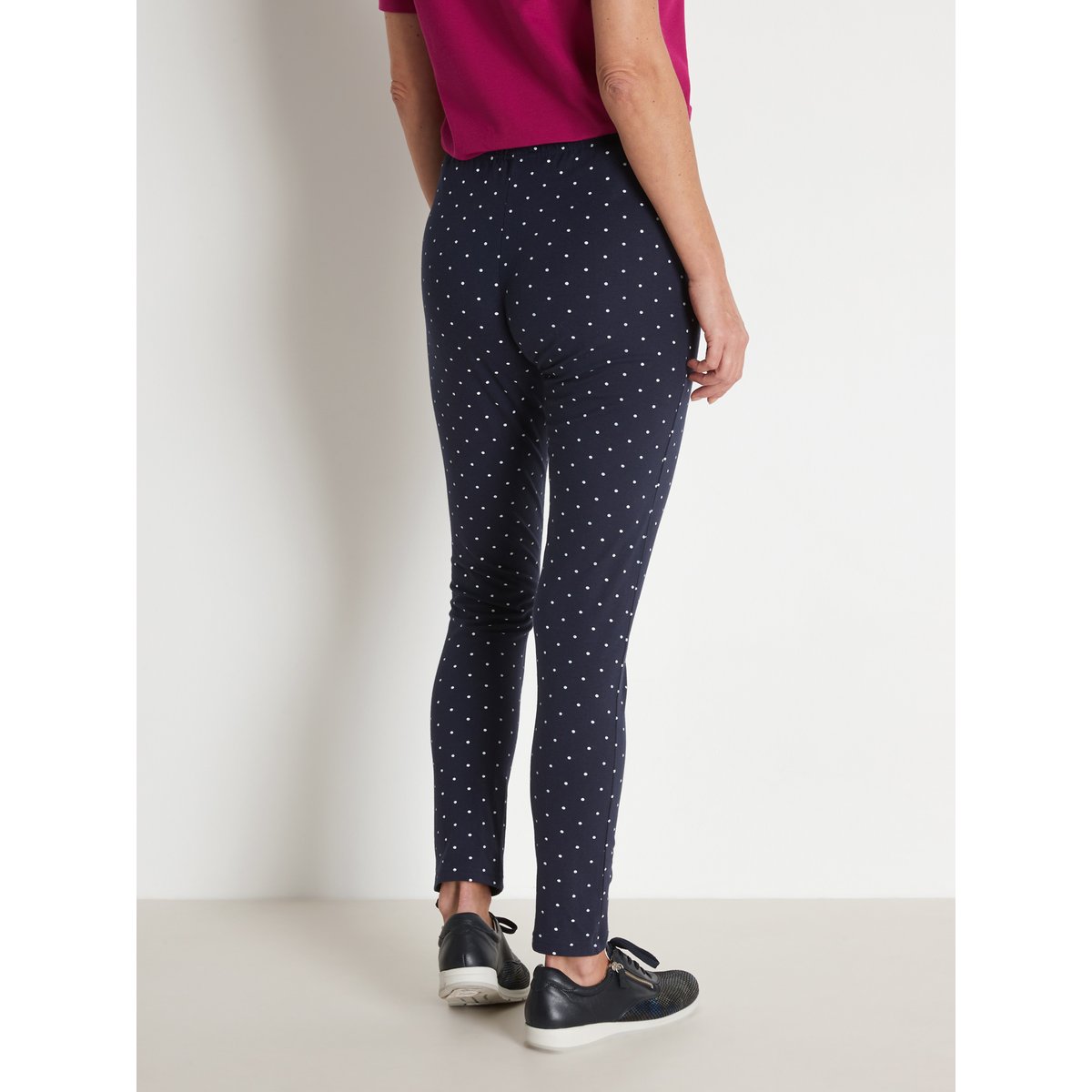 Lot de 2 leggings imprimé pois + marine, DAXON