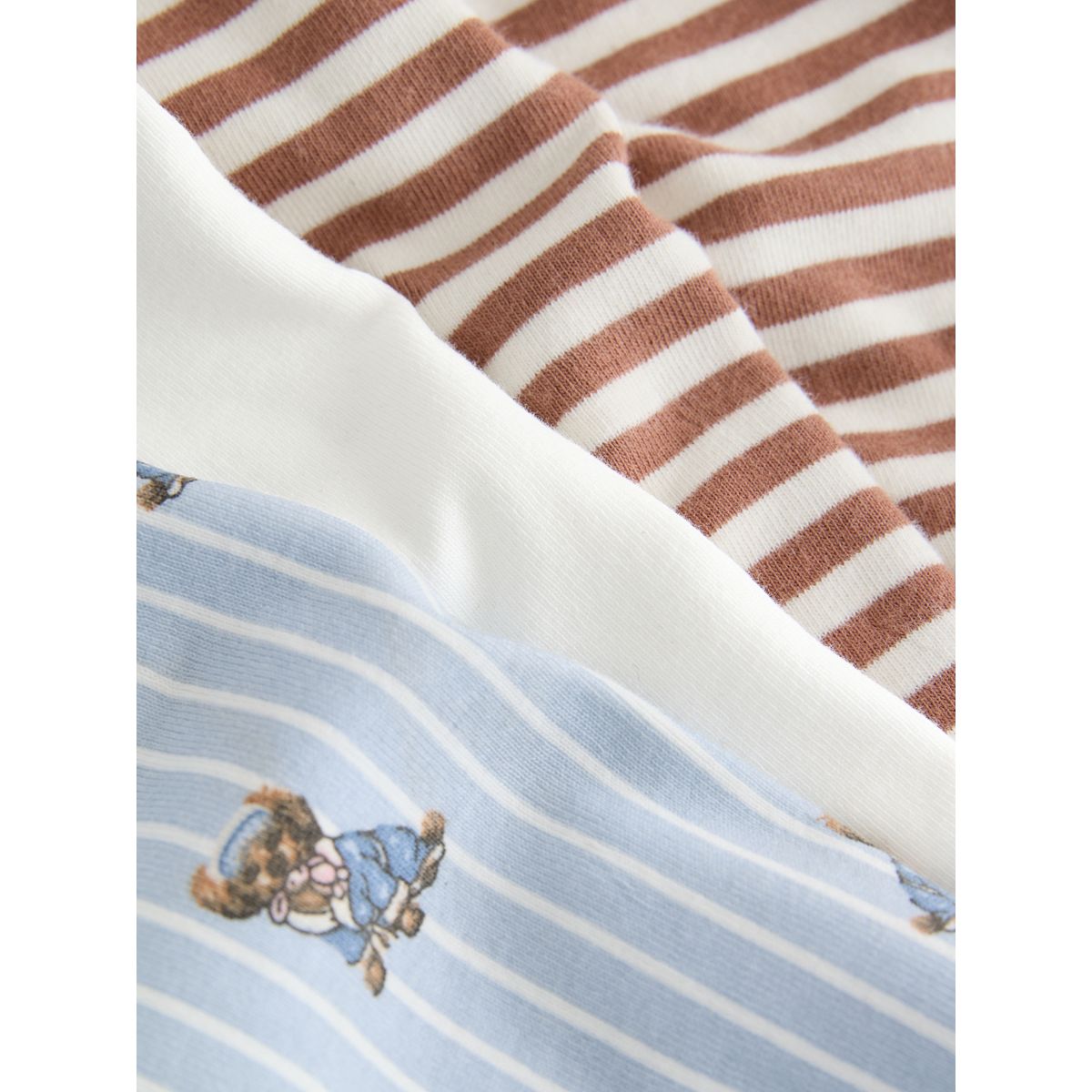 Pyjama style jogging, lot de 3 bleu/marron, NEXT