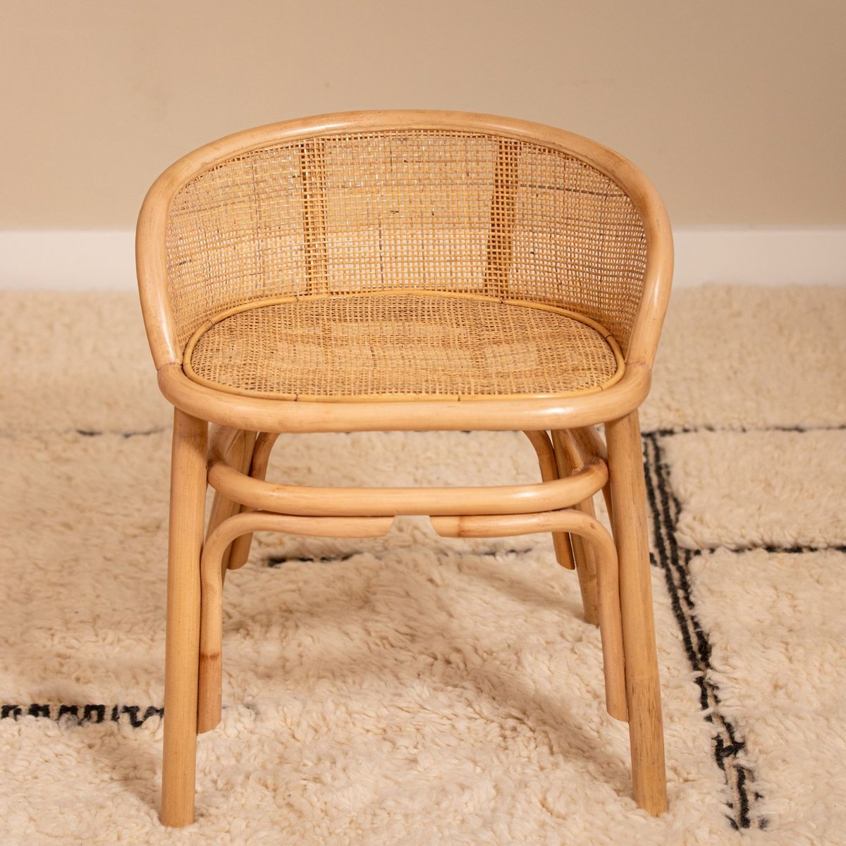Chaise junior rotin et cannage - PALM naturel, SAUDARA COLLECTIONS