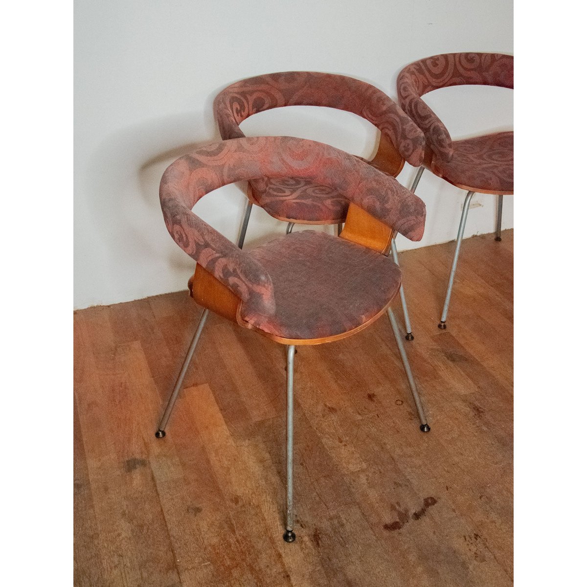 Lot de 4 chaises John Coleman Alma N°1056 - Bon état métal, DEBONGOUT