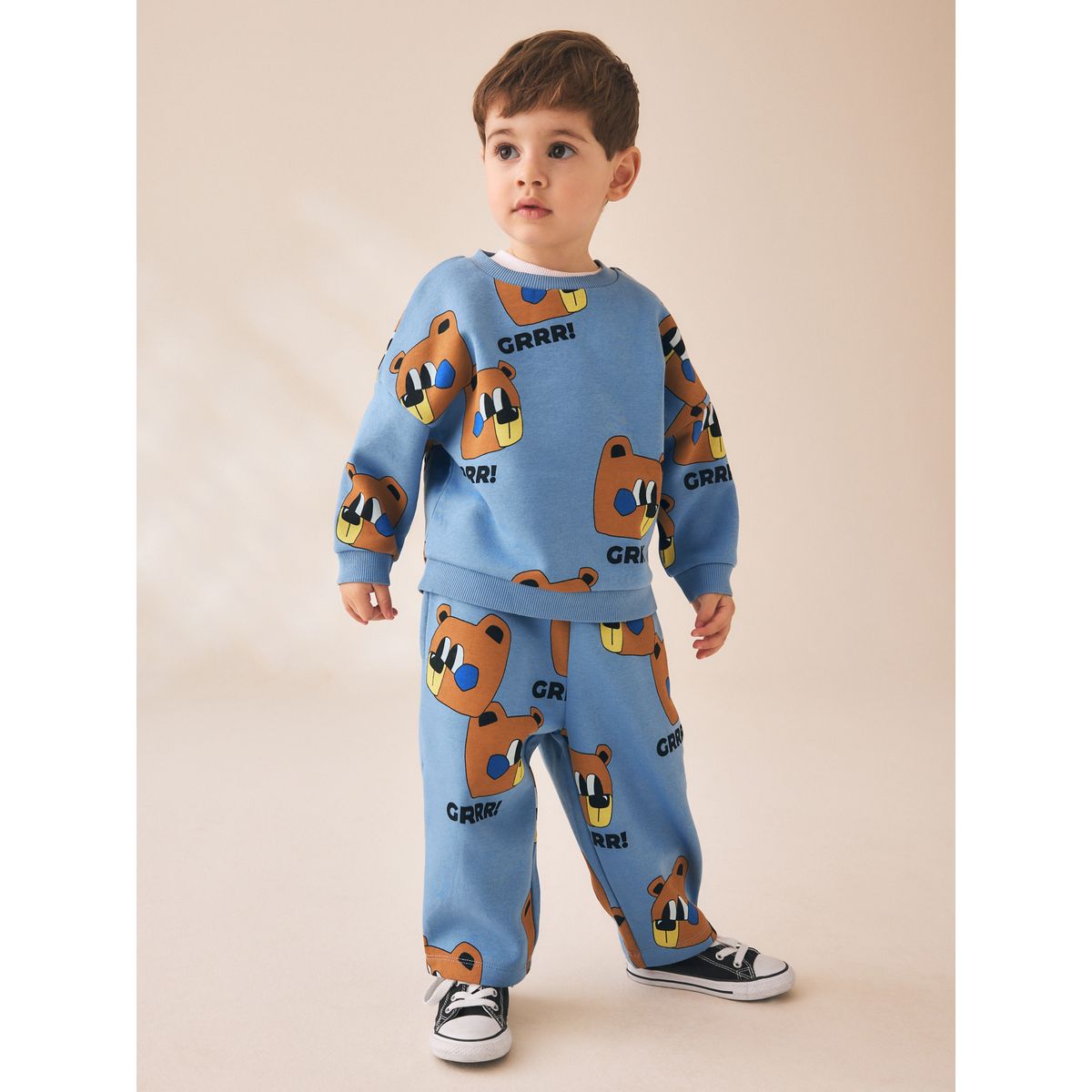 Ensemble jogging et haut imprimé allover bleu, NEXT