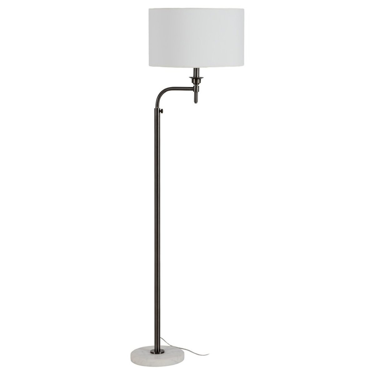 Lampadaire en laiton et marbre plombé et blanc, RECOLLECTION