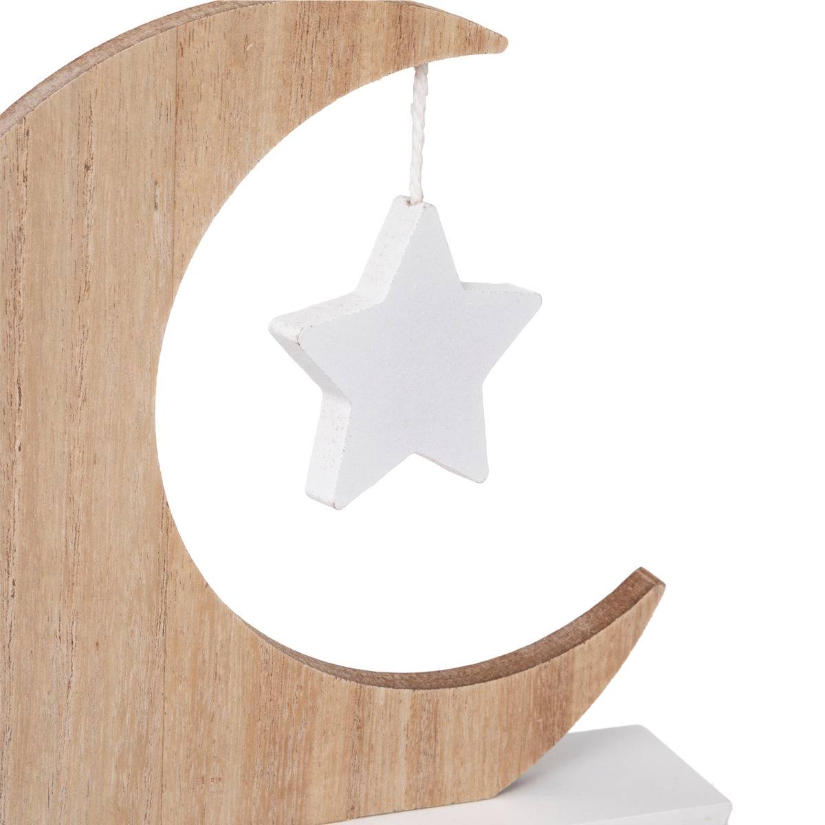 Cadre photo enfant forme lune AZILI blanc, ATMOSPHERA FOR KIDS