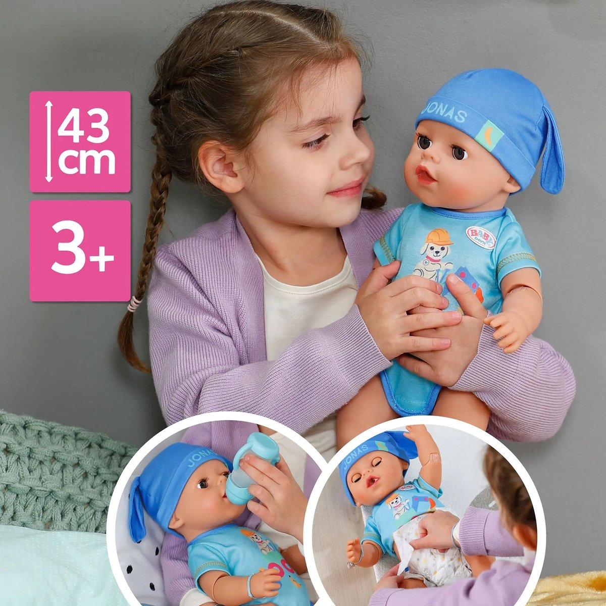 Baby Born Jonas Click & Play 43cm multicolore, ZAPF CREATION