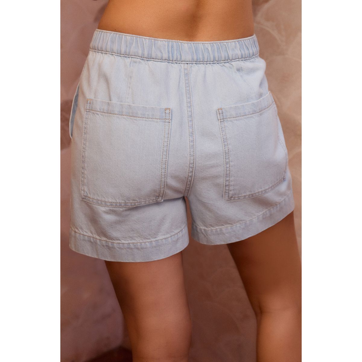 Short léger en jean style militaire délavé au javel, NEXT