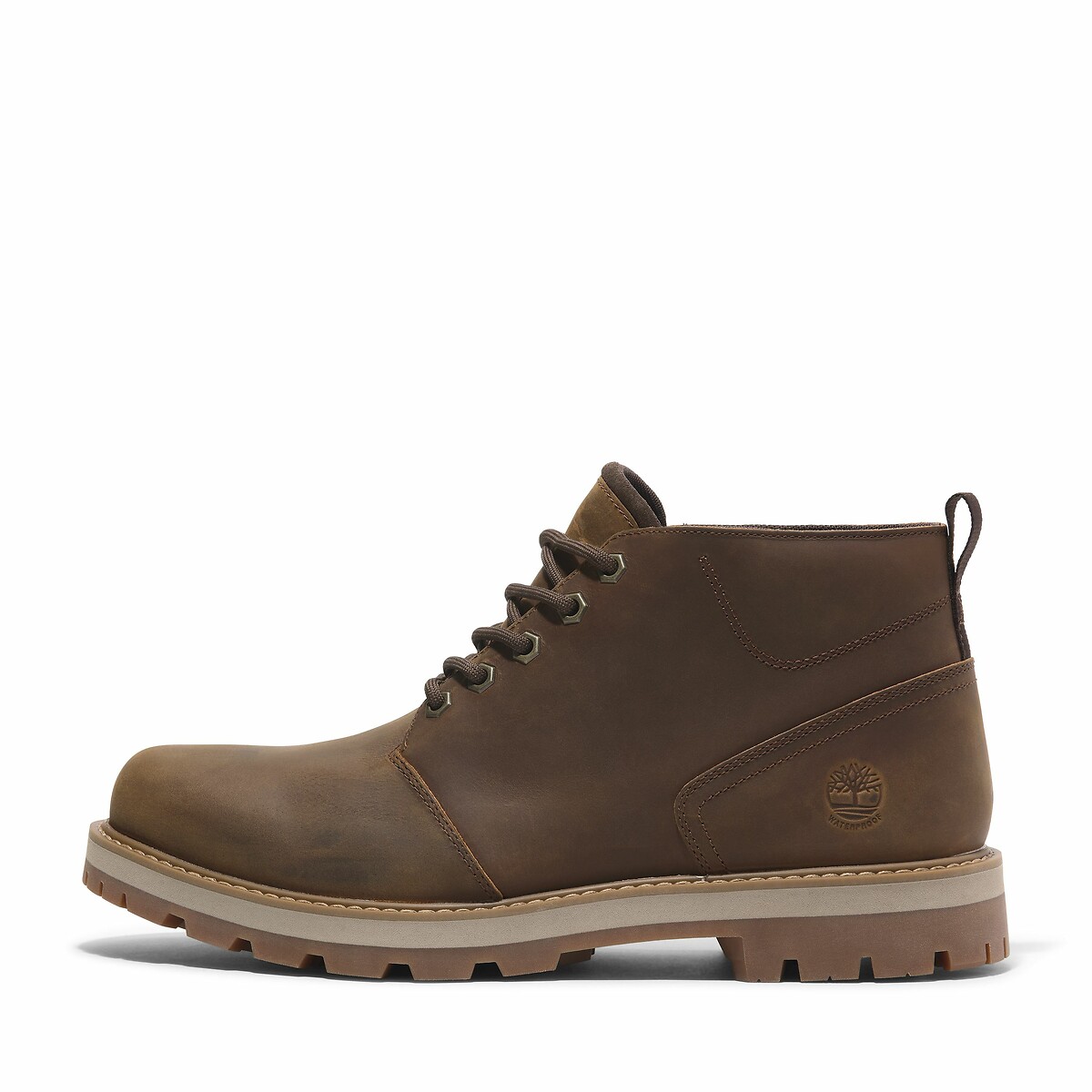 Bottines à lacets en cuir BRITTON ROAD MID LACE CHUKKA marron, TIMBERLAND