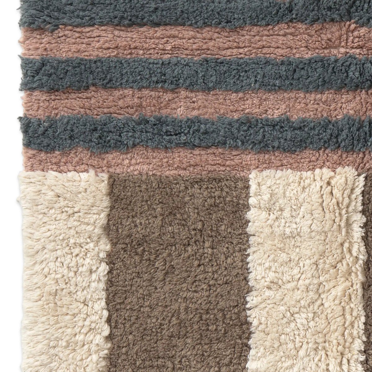 Tapis rectangulaire en coton Earth COLOR ON naturel, terrazzo, beige à pois, grain de café, marron, brun terre, gris foncé, ocre, LORENA CANALS