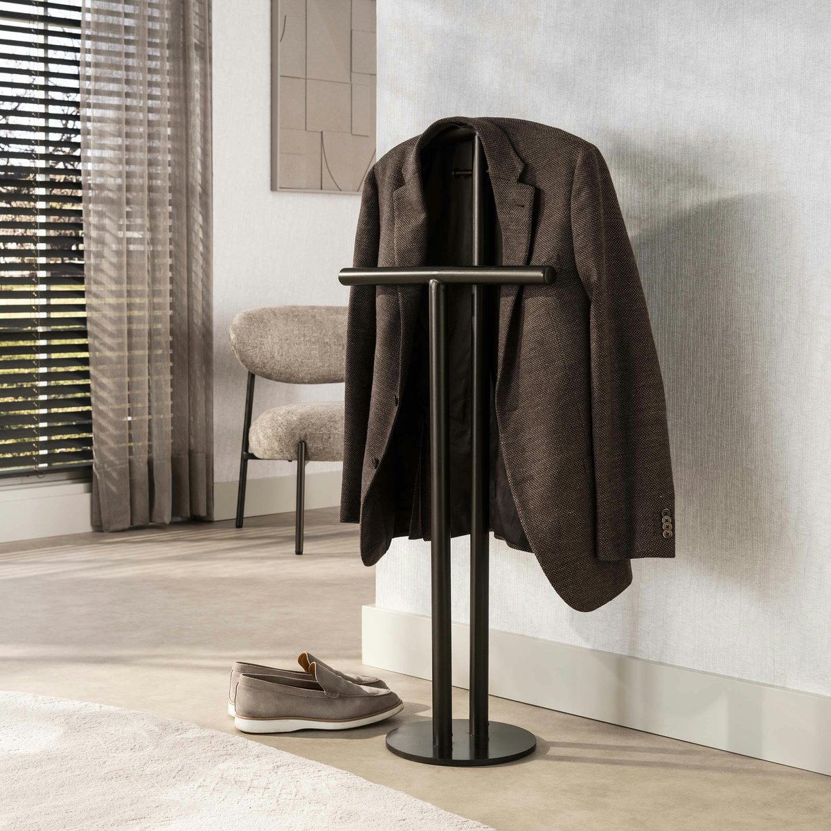 Valet de chambre en métal finition bronze HELSINKI marron, PIER IMPORT