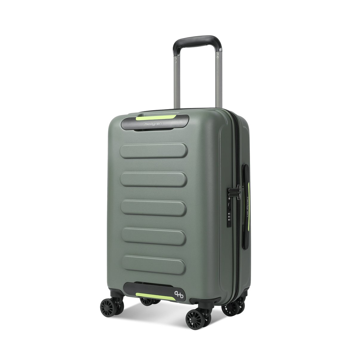 Valise cabine rigide 4 roues sécurisée olive, HEDGREN