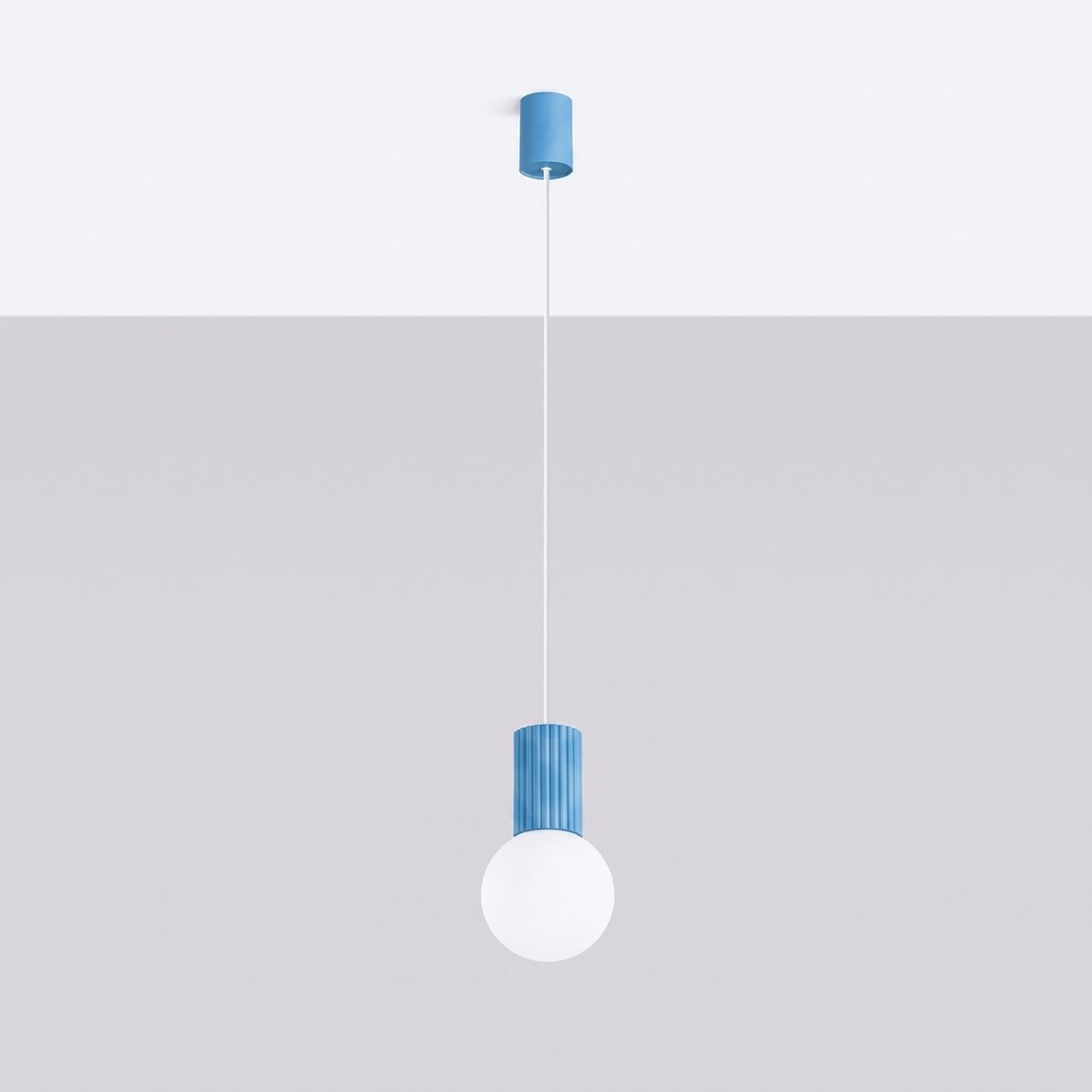 Suspension Aluminium Bleu G9 1 Halo bleu, EDEN