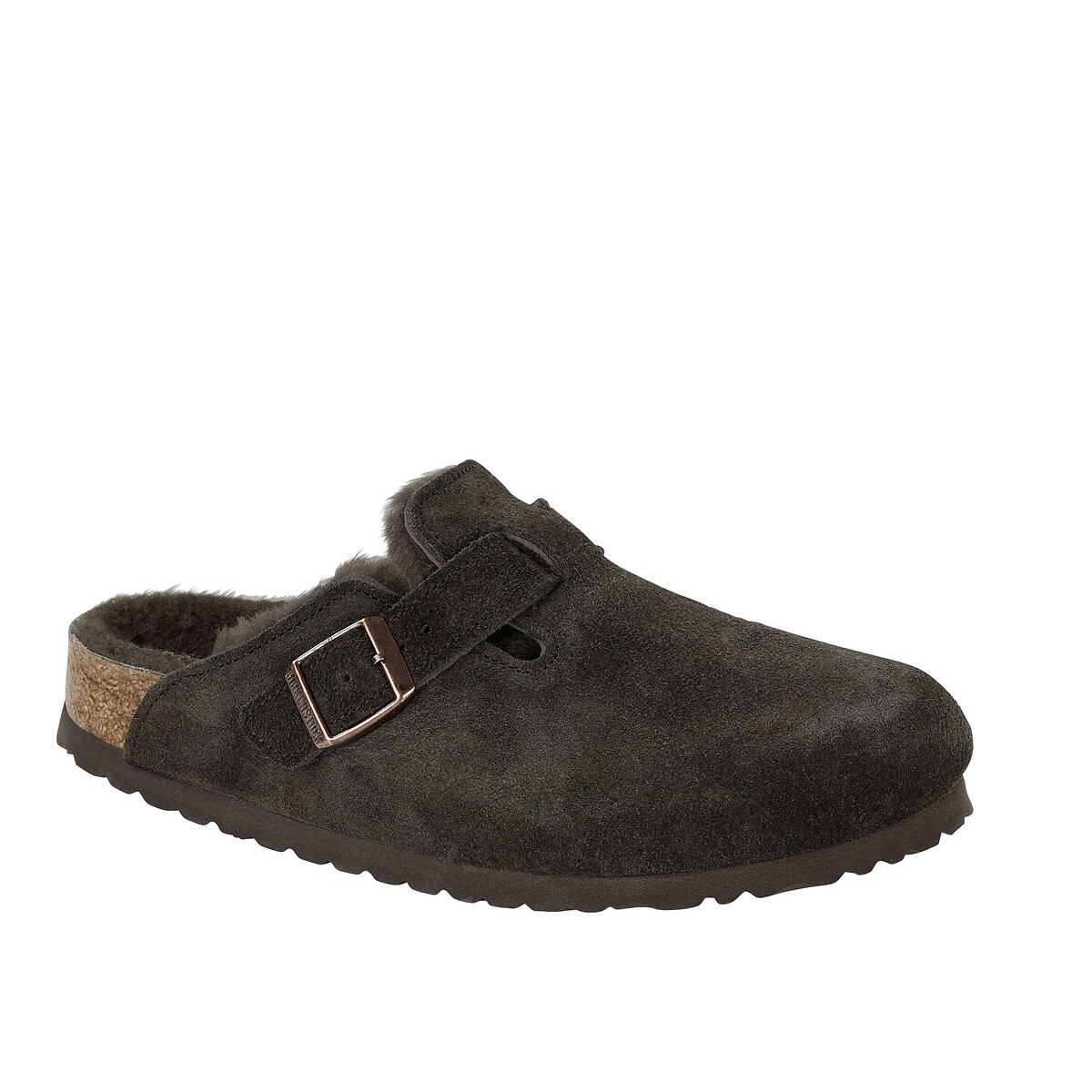 Sabots fourrés Boston VL/Fell moka, BIRKENSTOCK