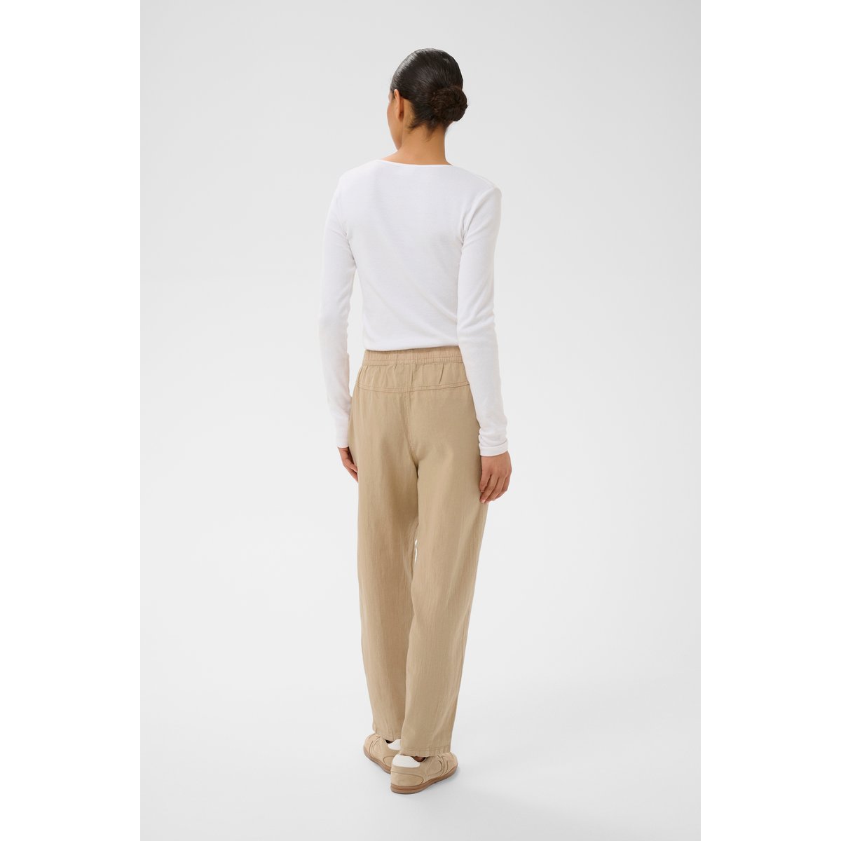 Pantalon casual beige classic sand, KAFFE