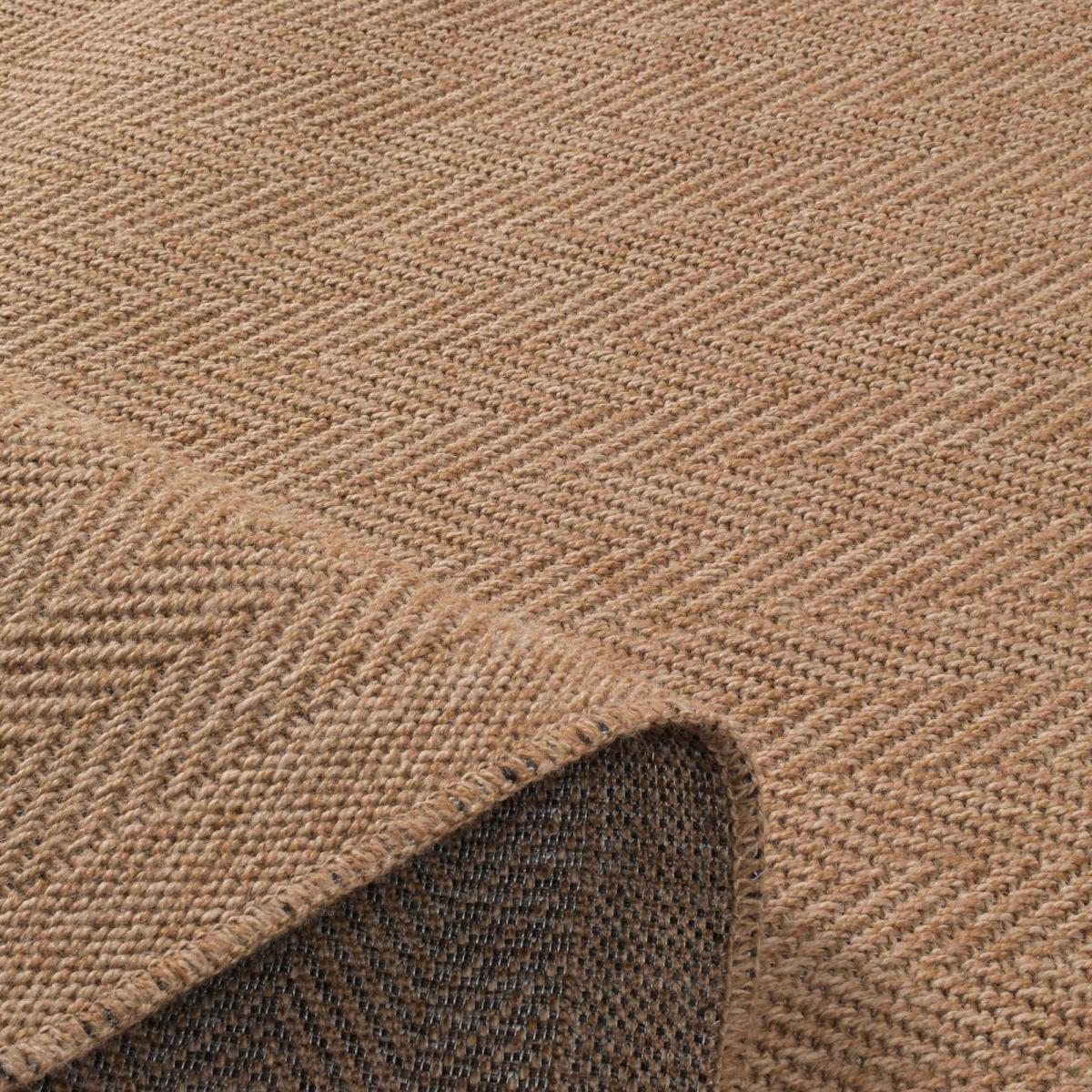 Tapis extérieur tissé kilim rectangle JUTE ART 4 beige, UN AMOUR DE TAPIS