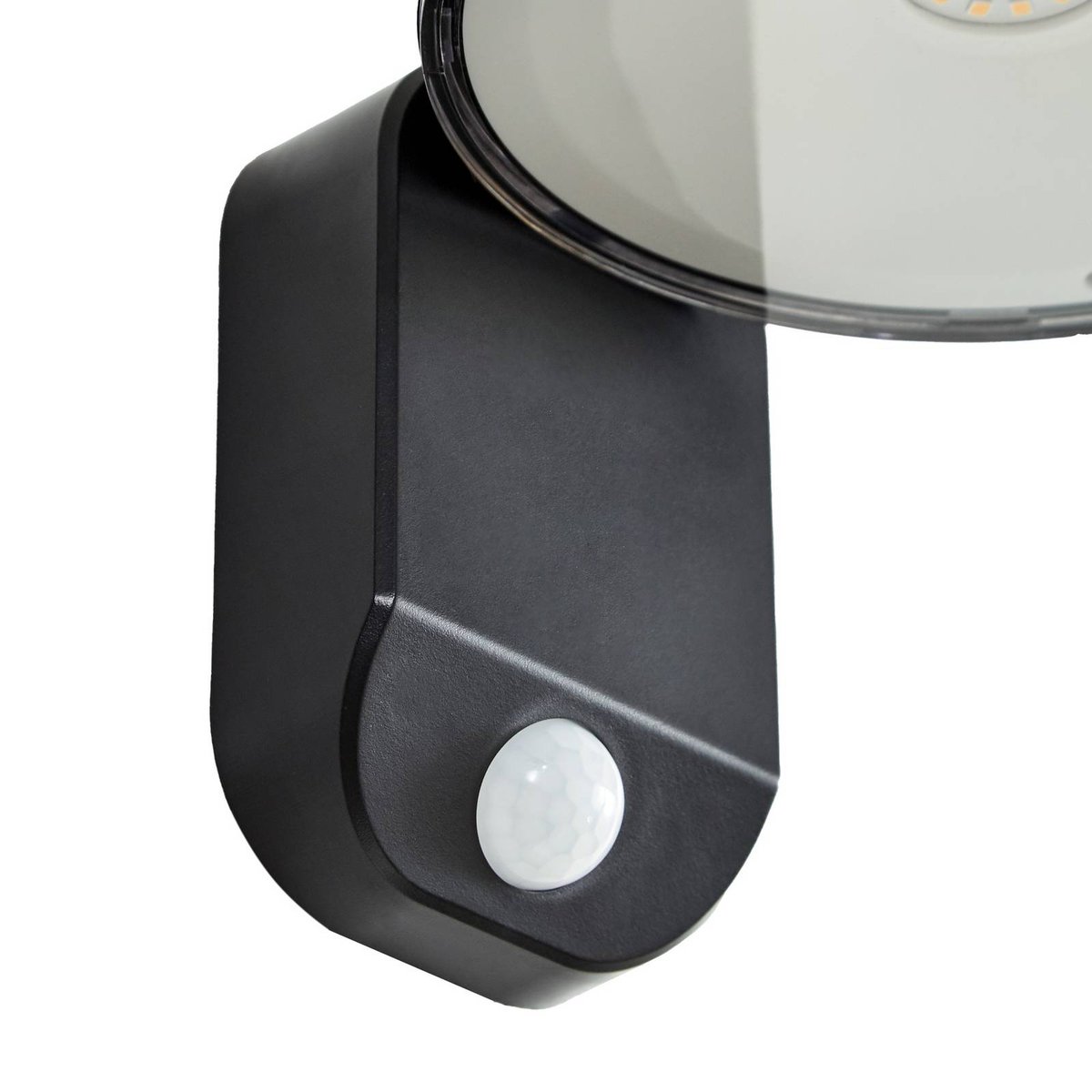 Applique extérieure moderneLED, Tarlson noir, transparent, PRIOS