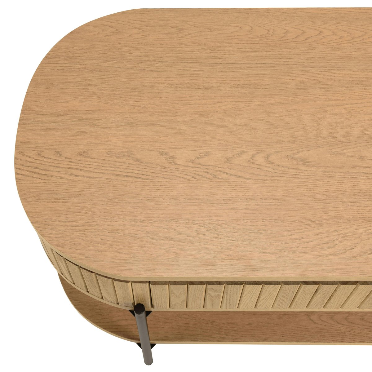 Table basse pin 2 plateaux bords arrondis ALMEIRA bois naturel, PIER IMPORT