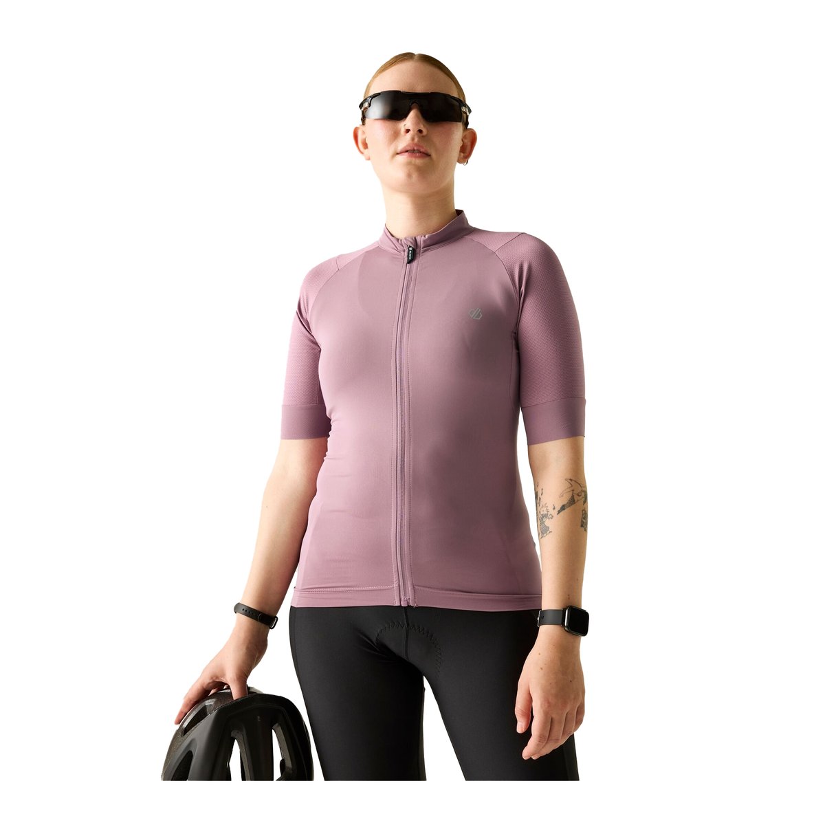 Veste manches courtes de cyclisme motif/style éclair rose pâle, DARE 2B