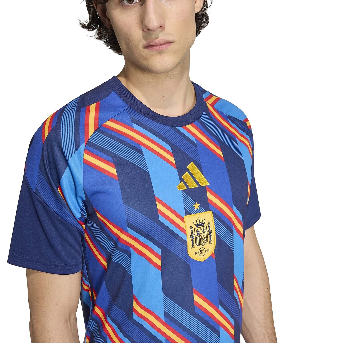 Maglia pre-partita Spagna Casa, Coppa del Mondo 2026 blu, adidas Performance