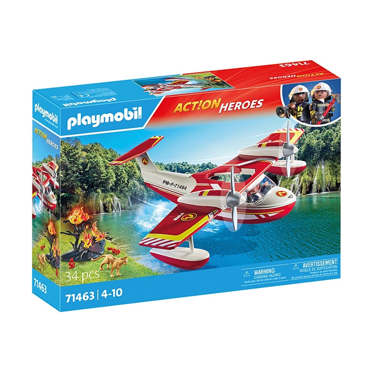 Hydravion avec pompier hydravion avec pompier, PLAYMOBIL