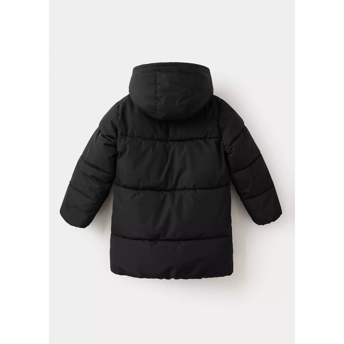Anorak long matelassé noir, MANGO KIDS
