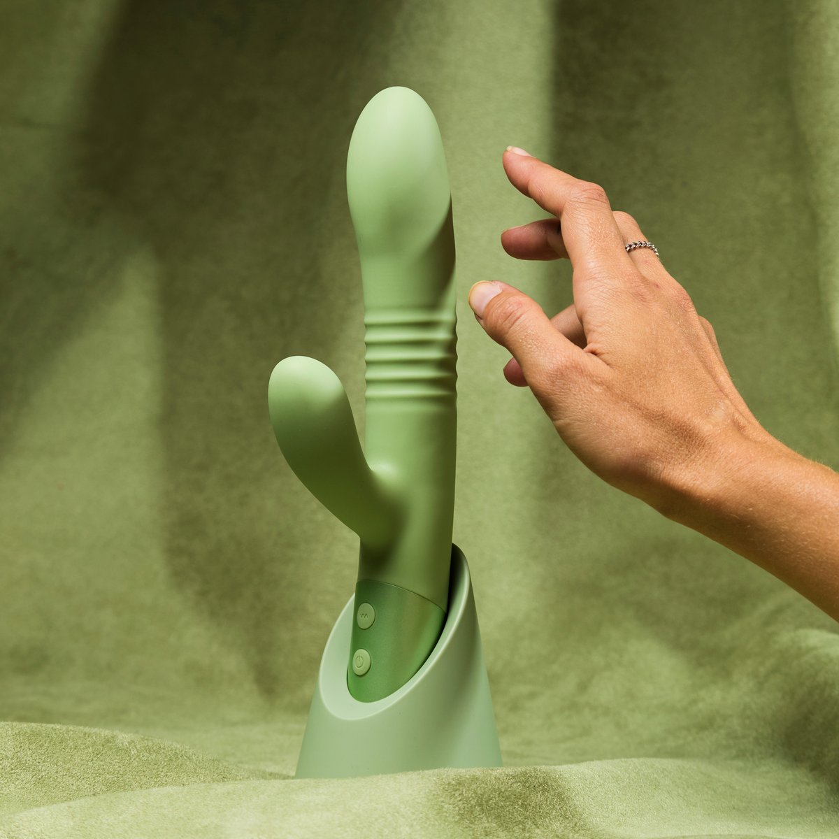 Vibromasseur Rabbit va-et-vient Bora-Bora vert, HYYO