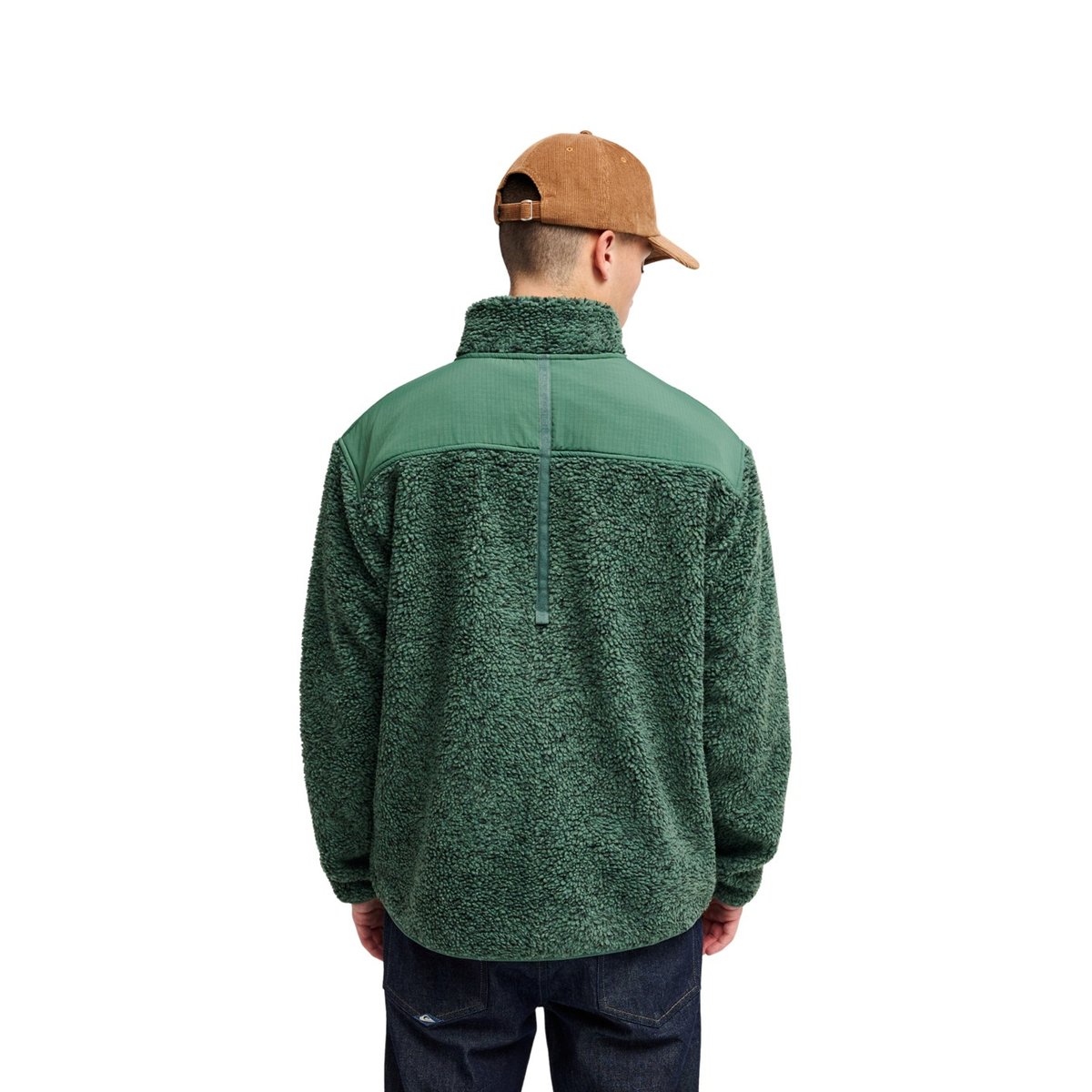 Veste Sherpa à fermeture éclair vert SHALLOW WATER vert forest heather swallow water, QUIKSILVER