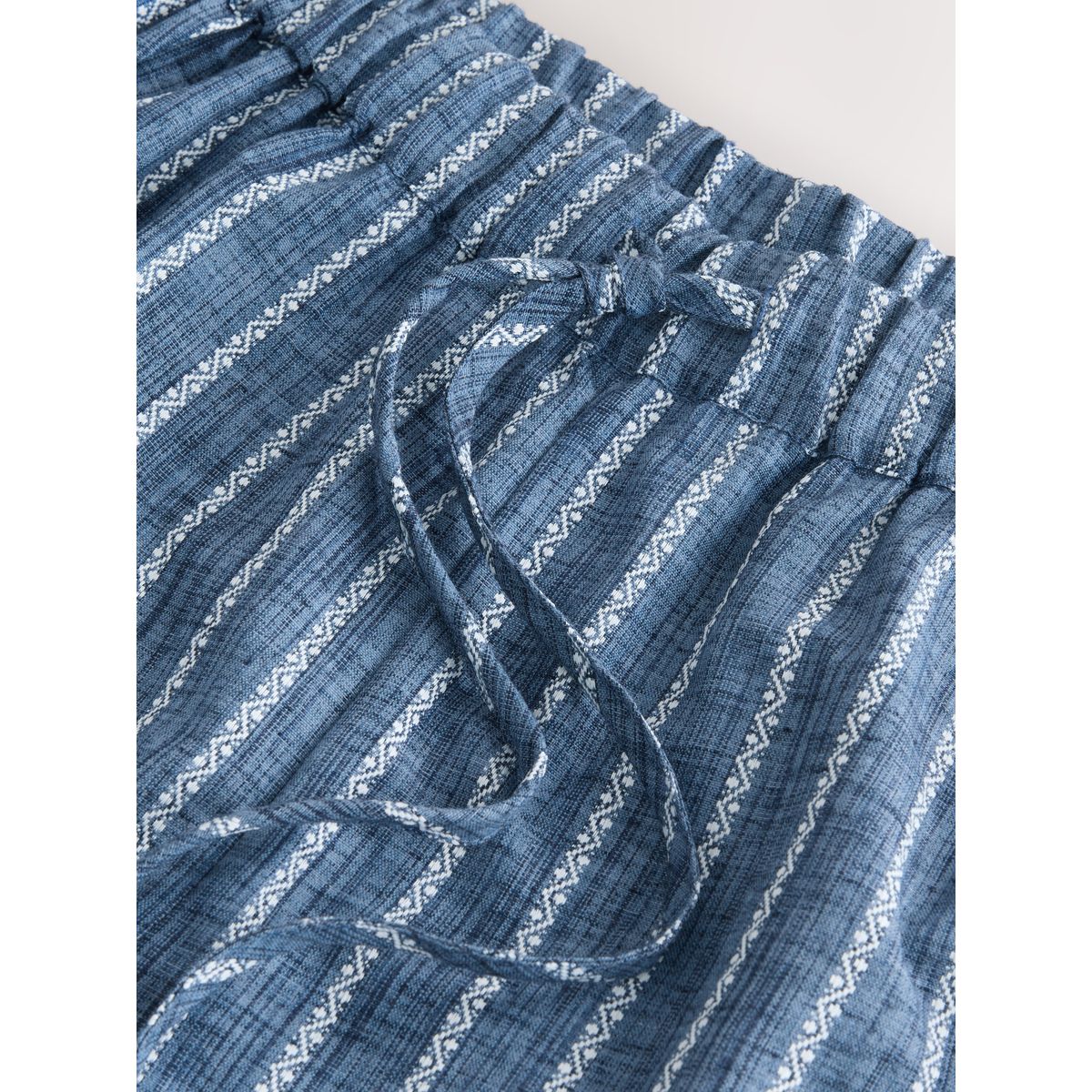 Pantalon large à enfiler effet froissé rayures bleues, NEXT