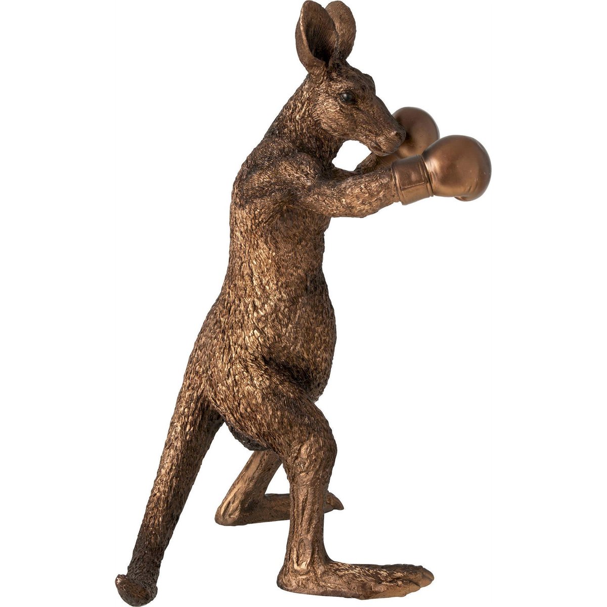 Figurine kangourou boxer en résine bronze, RECOLLECTION
