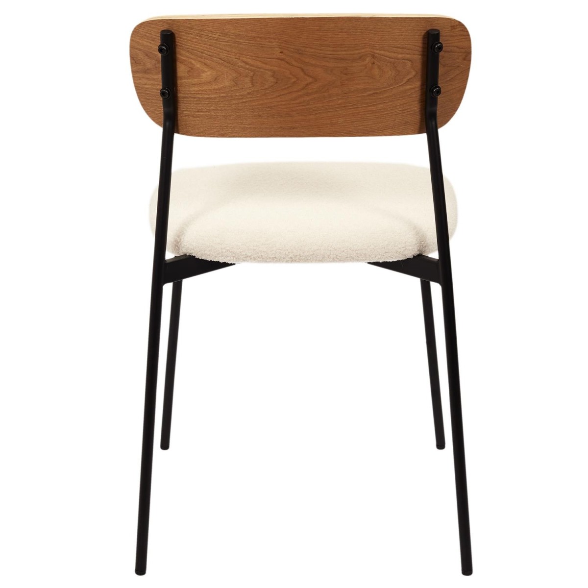 Lot de 4 Chaises en tissu écru LIVIO ecru, CALICOSY