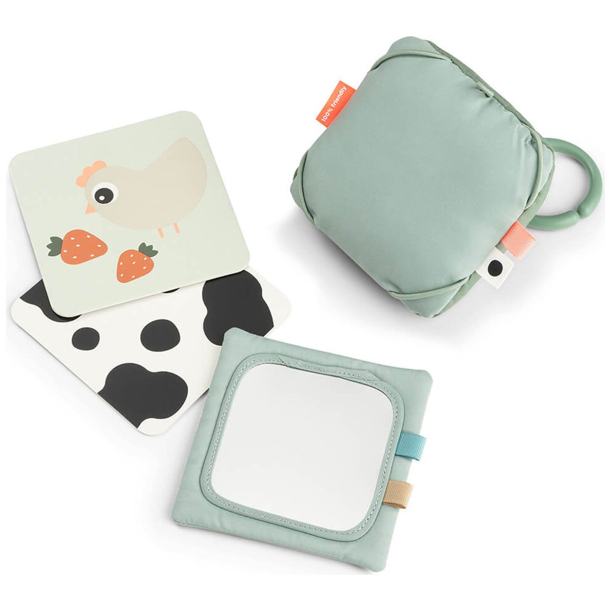 Support de cartes à motifs contrastés vert, DONE BY DEER