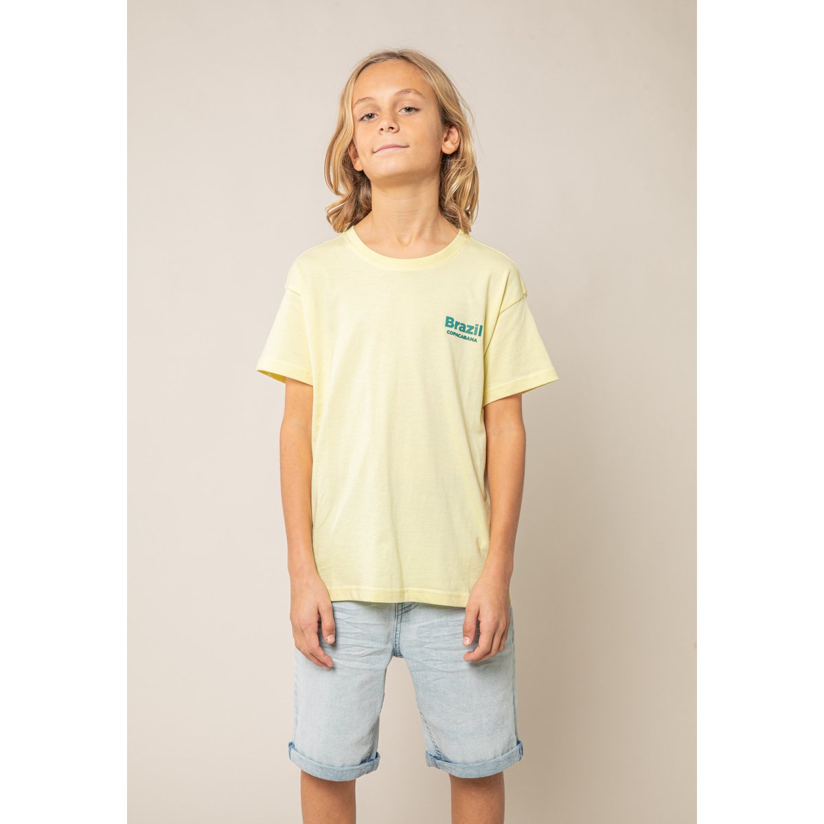 T-shirt garçon en coton JANEIRO lemon, DEELUXE