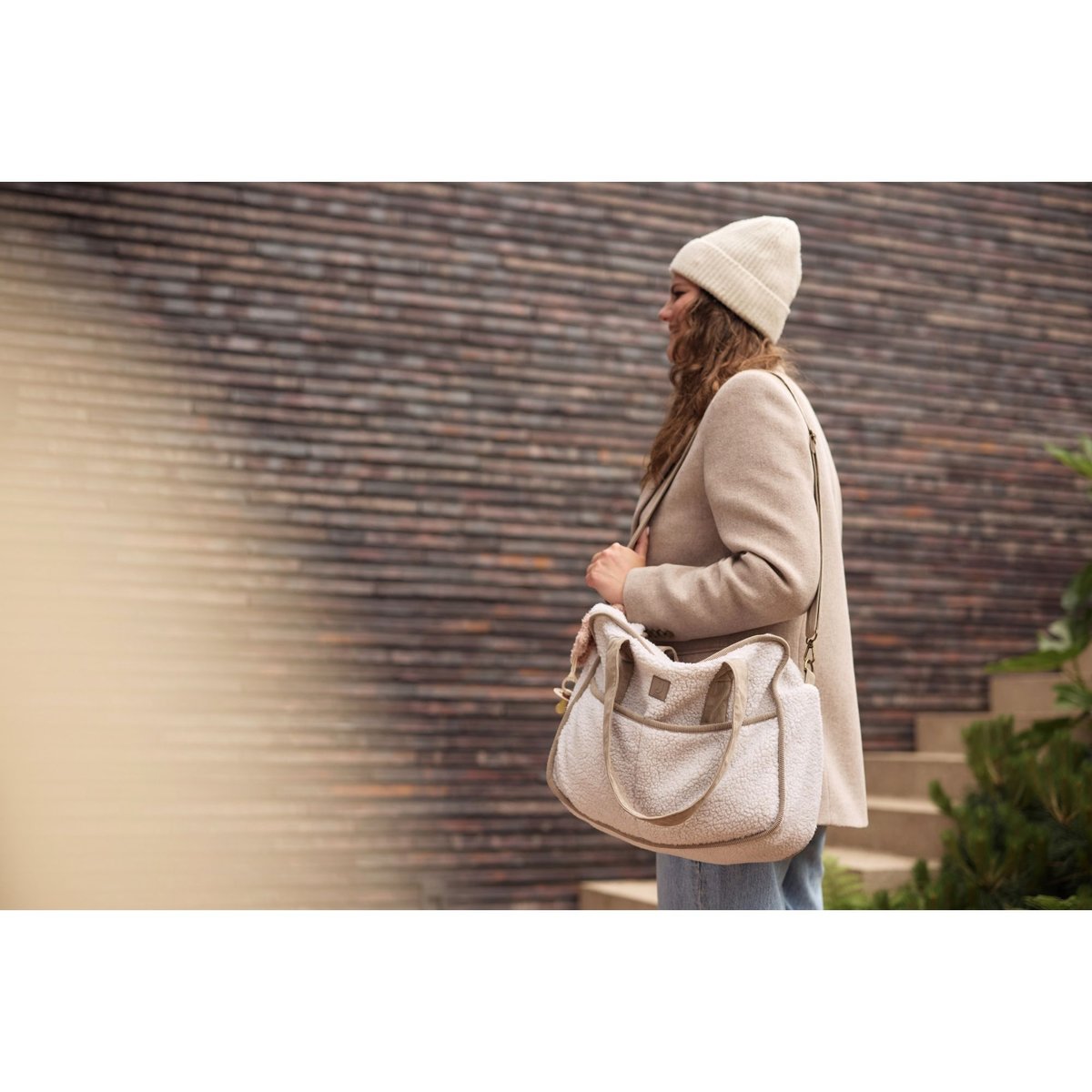 Sac à langer beige, gris, JOLLEIN