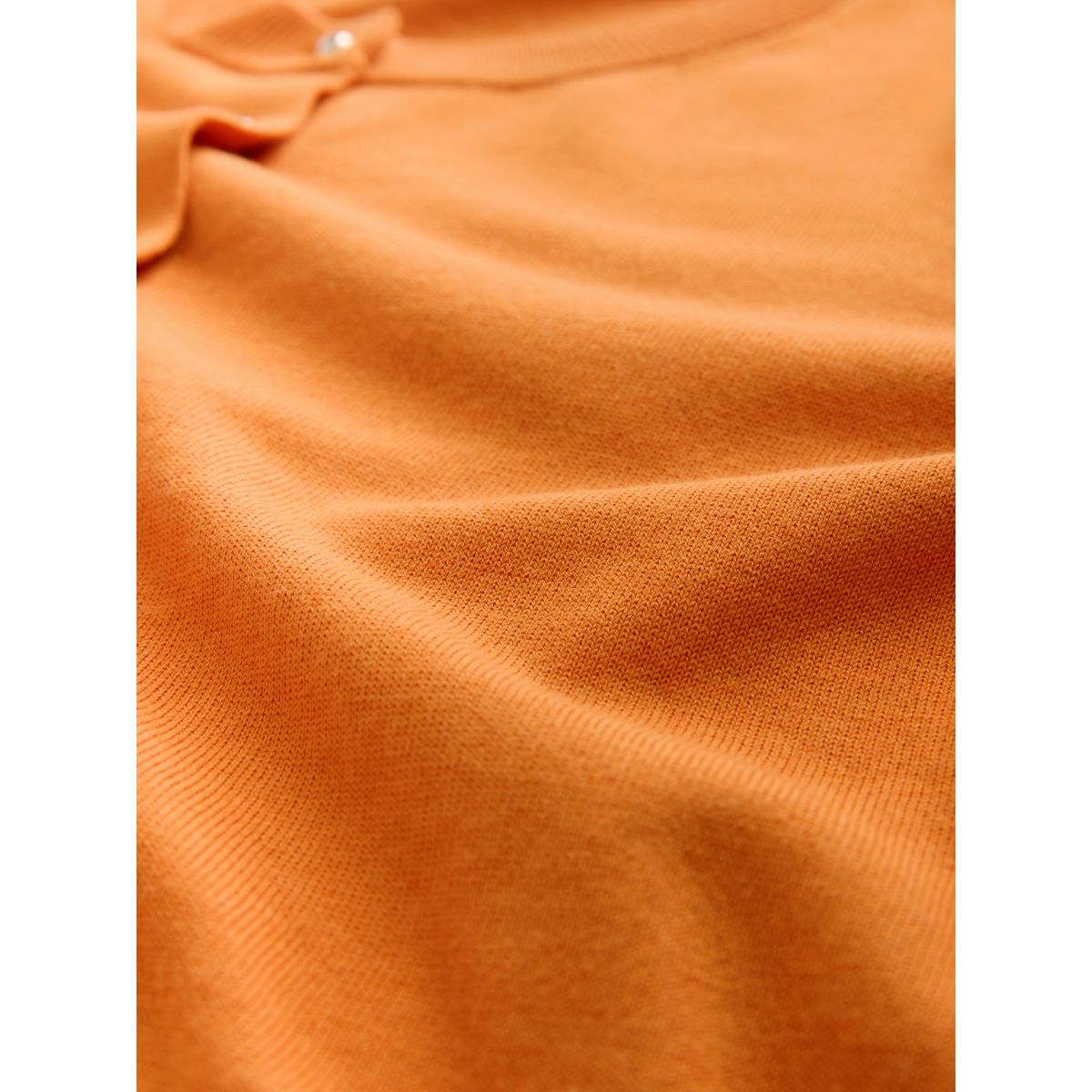 Cardigan ras du cou en coton majoritaire doux orange, NEXT