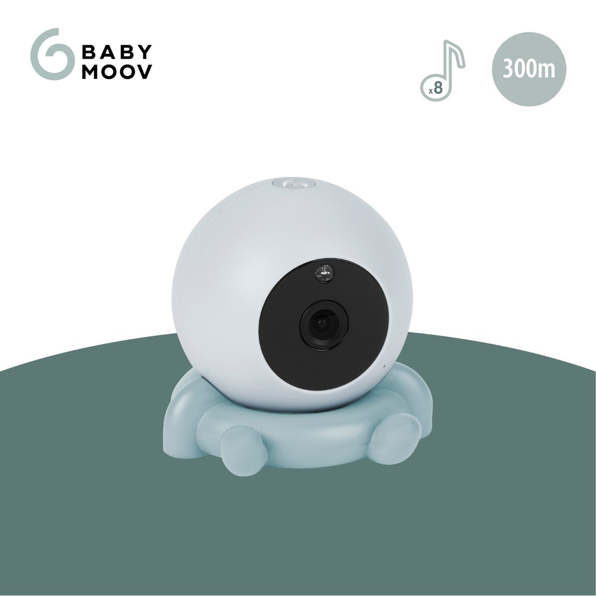 Caméra Additionnelle babyphone Yoo Roll bleu clair, BABYMOOV
