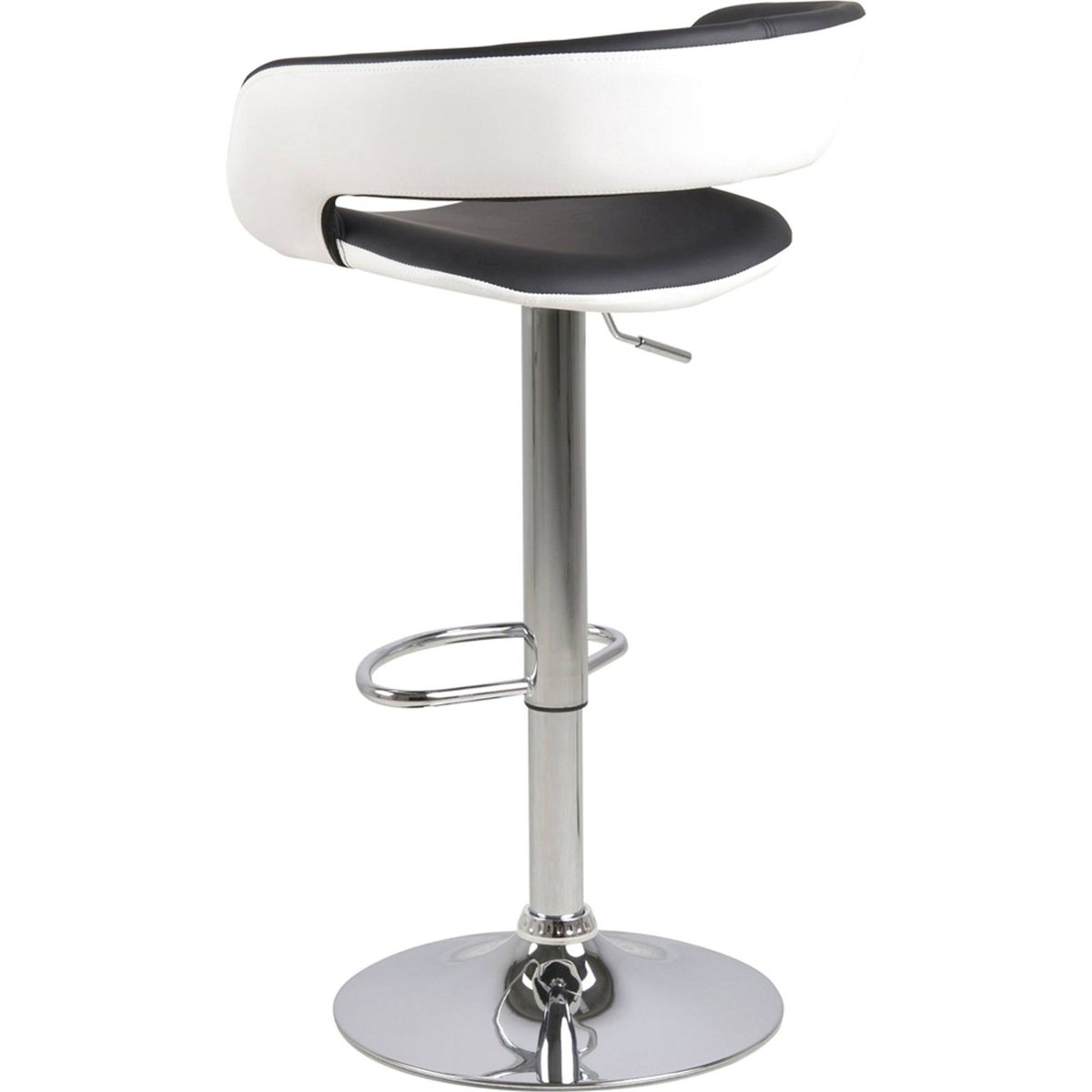 Tabouret de bar réglable collection HANNAH noir et blanc, RECOLLECTION